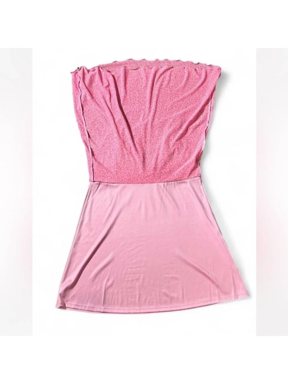 Babydoll Mini Mesh Dress in Pink - Picture 3 of 6